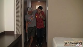 horny spanish teen couple having tough sex in hotel room