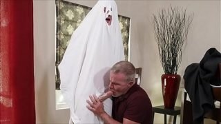 Mature gay grand dad creampies his teen grandson for Halloween-FATHERDICKS.COM