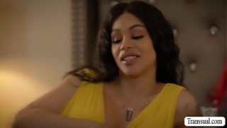 Two Latina Shemales loves their anal pounding sex scene